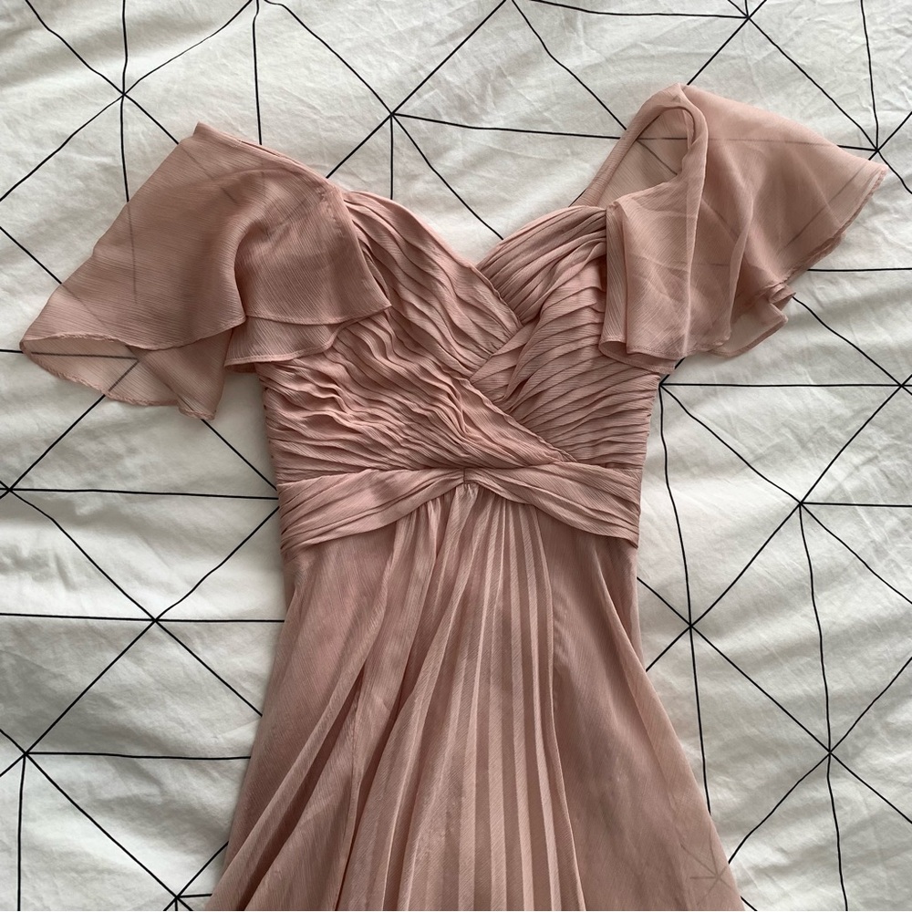 ASOS Pink Off-the-Shoulder Gown for Prom